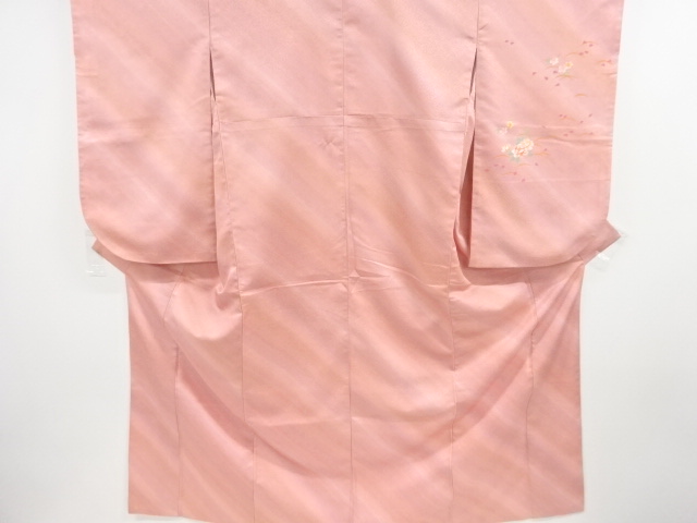 芝草に牡丹・桜模様二尺袖着物